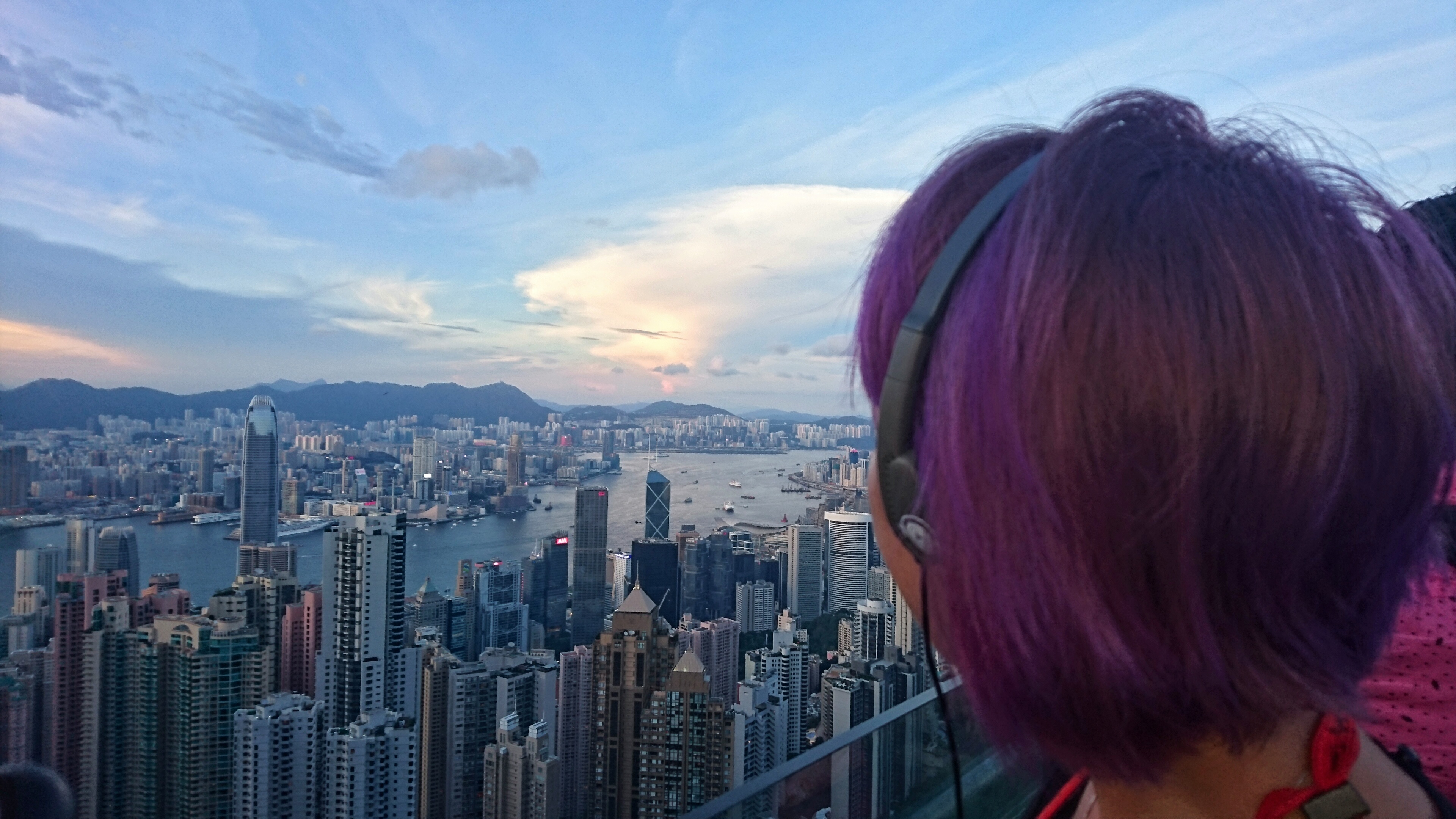 View of Victoria Harbour from The Peak, Hong Kong